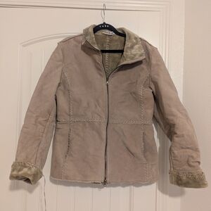 Women's Beige Suede Jacket